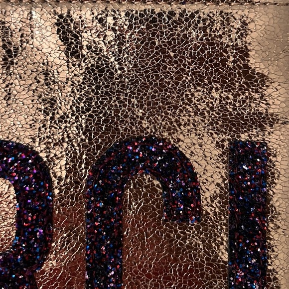 Express Metallic Cosmetic bag MERCI Print - Picture 3 of 4